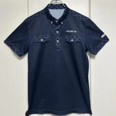 and per se 半袖ポロシャツ ネイビー ゴルフウェア