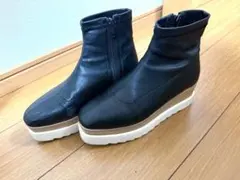 【値下げ中】AMAILアマイル 黒 レザー サイドゴアブーツ 厚底　Lサイズのサムネイル