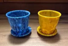 BUOY ブイ PLANTS POT DECO イエロー ブルー 2個セットのサムネイル