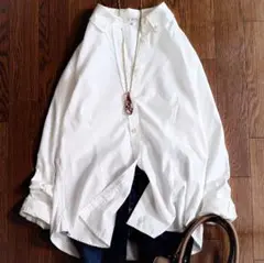 美品✨スキャパ SCAPA コットン ボタンダウンシャツ 白 オックスフォード
