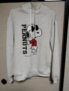 PEANUTS スヌーピー フード付きパーカー 白っぽい色