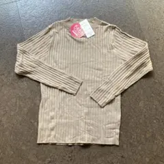 新品未使用‼︎リブ編みデザインニット M ベージュ