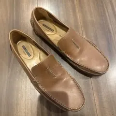 Clarks ブラウン レザー ローファー 8M