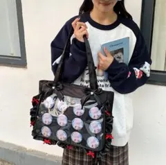ショルダーバッグ リボン 痛バッグ おしゃれ オタク活 可愛い クリア
