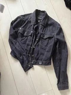 VERSACE ストライプデニムジャケット VERSACE ストライプデニムジャケット