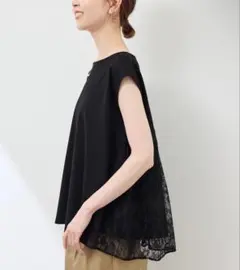 ロペピクニック バックレースドッキングカットソー黒 ほぼ新品のサムネイル