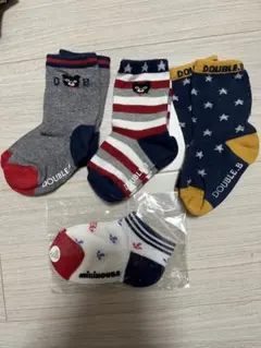 DOUBLE B & ミキハウス キッズ靴下セット 13-15cm