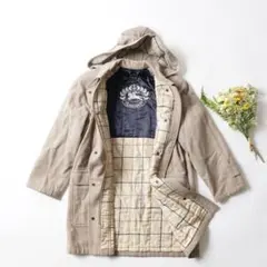 【極美品✨】バーバリー プローサム フーデッドコート ノバチェック ベージュのサムネイル