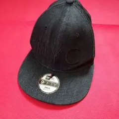 NEWERA キャップ ブラック デニム生地 NYC CHILD