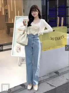 GRLウエストウェーブデザインデニム【gn290】