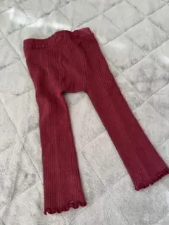 branshes リブ編み ベビーレギンス 85 バーガンディ