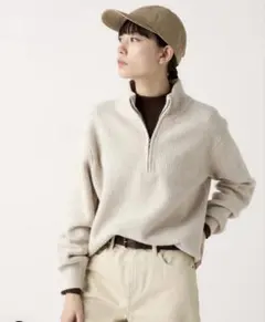 スフレヤーンハーブジップセーターM