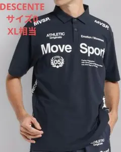 美品】デサント Move Sport タフポロライト Oサイズ 黒半袖ポロシャツのサムネイル