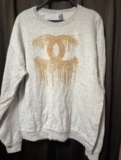 グレー チャンネル風ロゴ スウェット