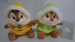 美品 タグつき ディズニーストアぬいぐるみ チップ&デール 冬バージョン