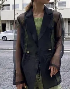 AMERI BUMPY SHEER DOUBLE JAKETのサムネイル