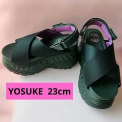 新品　YOSUKE　ヨースケ　厚底　23　サンダル　グリーン　プラットフォーム