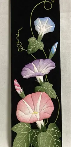手作り押絵の壁飾り『朝顔2』