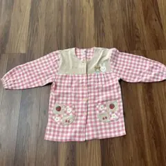 こっちゃん様専用　ピンクチェックエプロン M-Lサイズ　フリース