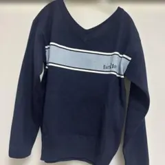 EASTBOY × PUBLUX/イーストボーイ ラインロゴVネックニット