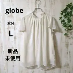 新品未使用☆grobe　レディース　トップス　ドッド柄　透け感　Lサイズ