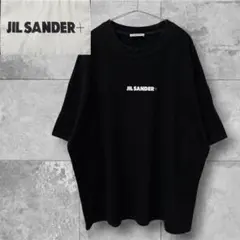 JIL SANDER+ ジルサンダー 黒 Tシャツ オーバーサイズ 半袖 ロゴ