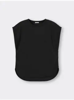 GU　ジーユー　ドライフレンチスリーブチュニック　ブラック　3XL