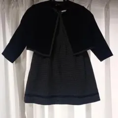 ★卒園♪女の子 ネイビー ドット柄 フォーマルドレスセット110