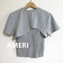 AMERI アメリ　MEDI KNIT BUSTIER COMBI TEE