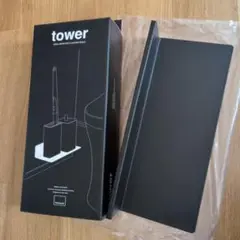 新品未使用 TOWER 収納棚 トイレ棚 スマホ置き 石膏ボード対応
