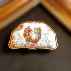 ジュエリーボックス カメオ風 オルゴール 昭和レトロ/アンティーク