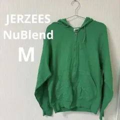 1点限り✨️JERZEES NuBlend 【M】グリーン パーカー トレーナー