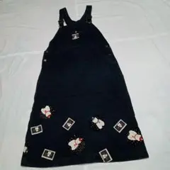 ピンクハウス ジャンパースカート くま雪だるま パッチ ワッペン