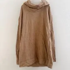 MERONA【M】ベージュ ニット トップス レディース 長袖 ロング丈 人気