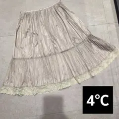 4℃ プリーツスカート サテン レース付きのサムネイル