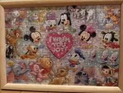ディズニー ジグソーパズル 額縁付き　完成品　ハート抜けます！のサムネイル