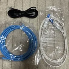 LANケーブル 3本セット 青 黒 白