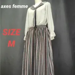axes femme　アクシーズファム　ドッキングワンピース　ストライプ