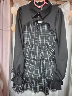 Majoretty ブラックチェック ミニワンピース　Mサイズ　地雷系　量産型