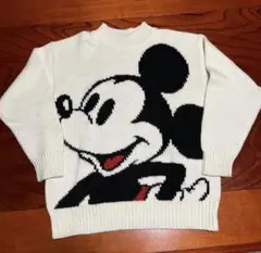 ERNY ディズニー　公式　ミッキーマウス　ニット　セーター M