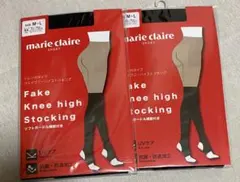 【2足セット】 マリクレール トレンカニーハイ風ストッキング ゴルフ