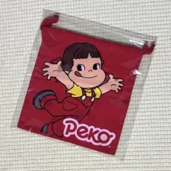 不二家 ペコちゃん きんちゃく袋 赤