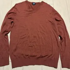 【UNIQLO】エクストラファインメリノ Vネックセーター（Lサイズ）