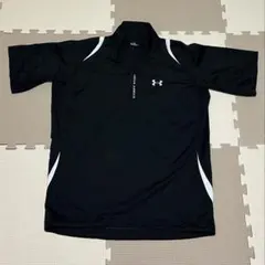 【未使用】アンダーアーマー ハーフジップ ジャケット M 黒 野球 ゴルフ 半袖