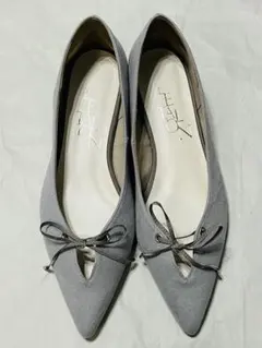 ルタロン MAKI KANEKO ポインテッド2WAYリボンフラットパンプス