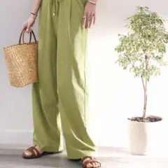 【完売カラー】ピスタチオ グリーン XLサイズ パンツ クラシカルエルフ
