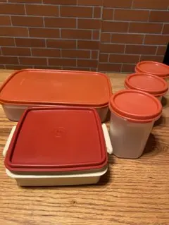 TUPPERWARE 食品保存容器セット 5個セット - メルカリ