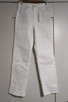 【新品】タグ付き EDWIN something ストレート デニムパンツ 白