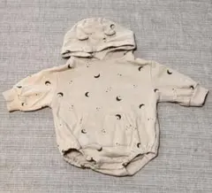 PUPPAPUPO くまのフード付きロンパース