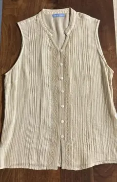 322. シュカ　ノースリーブブラウス　シャツ　レース